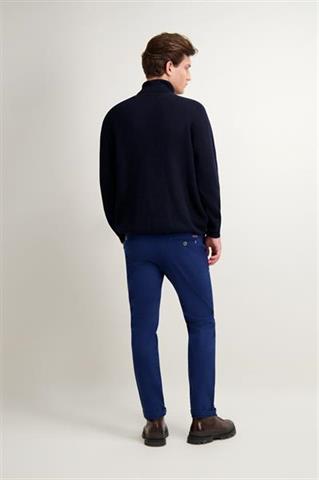 Niebieskie bawełniane spodnie męskie chinos 64232 - 470121