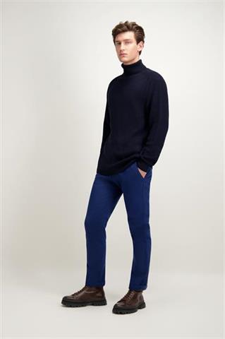 Niebieskie bawełniane spodnie męskie chinos 64232 - 470131