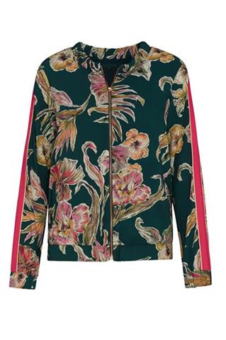 Zielona bomberka damska w kwiaty Tulip 84658 - 48201