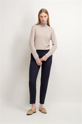 Granatowe damskie spodnie od garnituru virgin wool 86499 - 486561