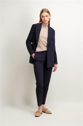 Granatowe damskie spodnie od garnituru virgin wool 86499 - 486591