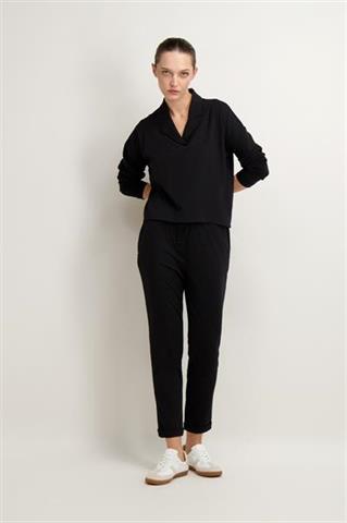 Czarna dzianinowa bluzka damska 86492 - 494751