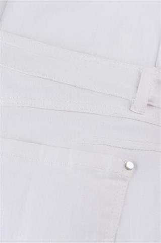Białe spodnie damskie slim Kora 84692 - 49961