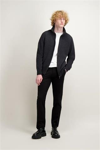 Grafitowy sweter męski z wełną 74224 - 500491