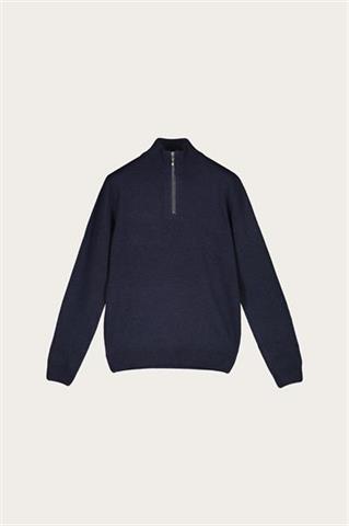 Granatowy sweter męski z wełną 74232 - 512591