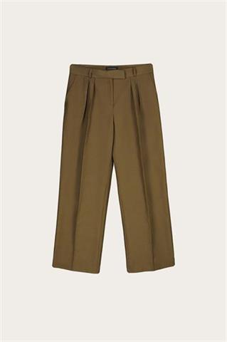 Khaki spodnie damskie z bawełną 86874 - 525701