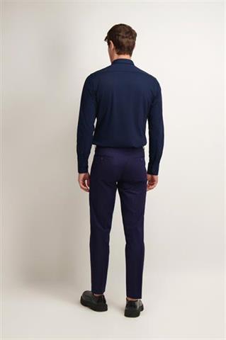 Granatowe bawełniane spodnie męskie chinos 66420 - 530651
