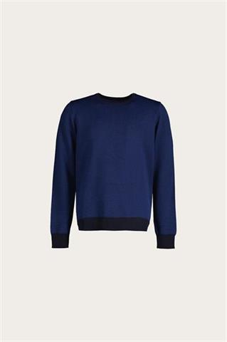 Niebieski sweter męski z wełną 74054 - 546841