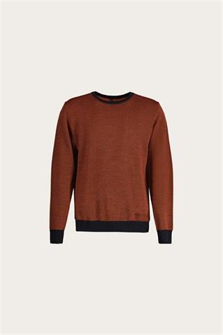 Pomarańczowy sweter męski z wełną 74055 - 546871