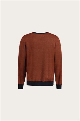 Pomarańczowy sweter męski z wełną 74055 - 546881