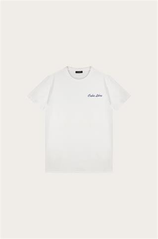 Biały bawełniany t-shirt męski 78049 - 557801