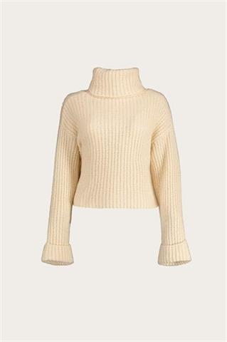 Kremowy golf damski 86317 - 558581