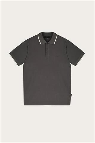 Szara bawełniana koszulka męska polo 74252 - 567261