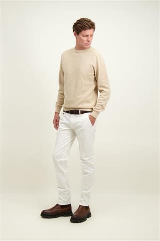 Ecru bawełniane spodnie męskie chinos 64998 - 581831