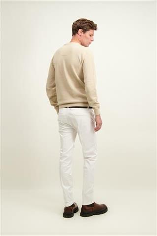 Ecru bawełniane spodnie męskie chinos 64998 - 581841