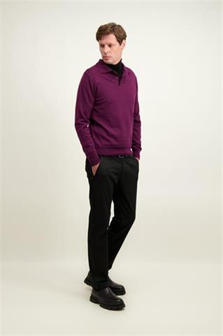 Bordowy sweter męski z wełny merino 74276 - 592021