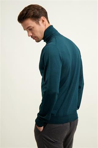 Zielony golf męski z wełny merino 74282 - 596391