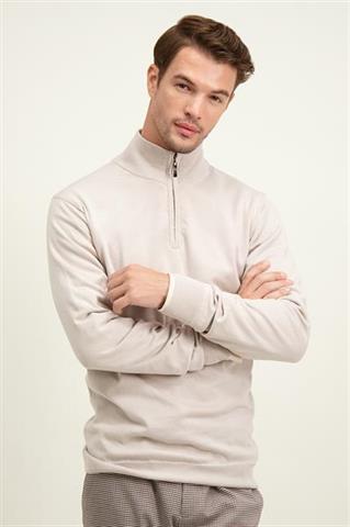 Beżowy bawełniany sweter męski 74291 - 596661
