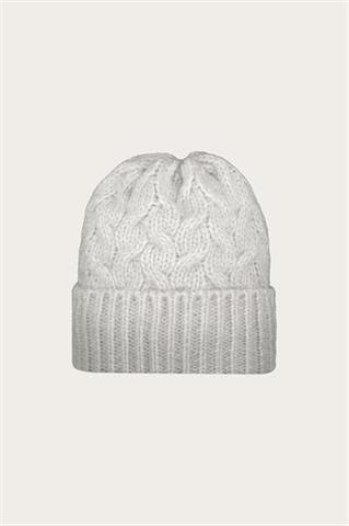 Szara czapka damska z wełną merino 87138 - 599981