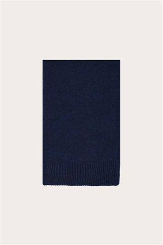 Granatowy szal damski z wełną merino 87145 - 600051