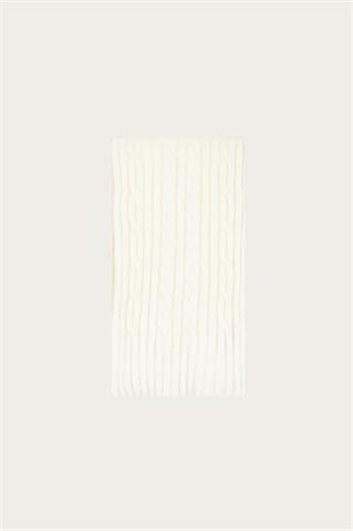 Szal damski z wełną merino w kolorze ecru 87151 - 600141