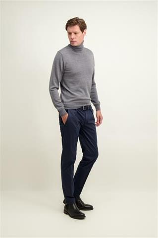 Szary golf męski z wełny merino 74279 - 601941
