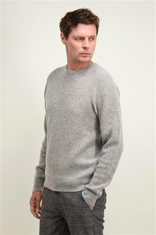 Szary sweter męski z wełną 74316 - 602281