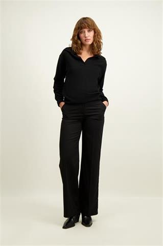 Czarny sweter damski z wełną merino 87121 - 603351