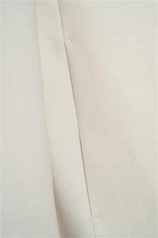 Beżowy płaszcz damski z wełną 87305 - 613351