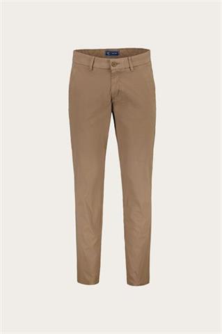 Brązowe bawełniane spodnie męskie chinos 64703 - 614981