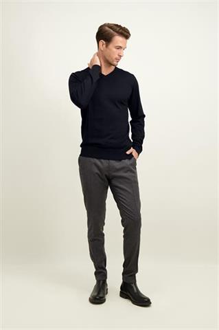 Granatowy sweter męski z wełny merino 74268 - 620651