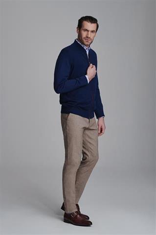 Granatowy sweter męski rozpinany 72877 - 62511