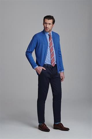Niebieski sweter męski rozpinany 72878 - 62531