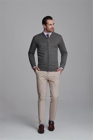 Szary sweter rozpinany męski 72879 - 62551