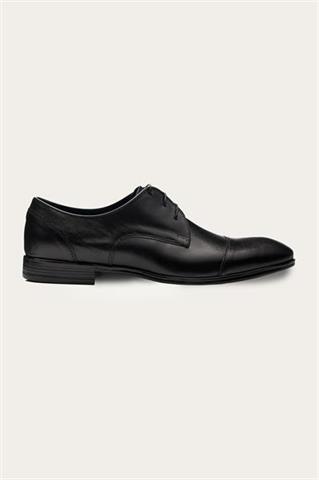 Czarne skórzane buty męskie 58903 - 632011