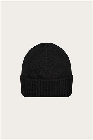 Czarna czapka damska z wełną merino 87468 - 633461