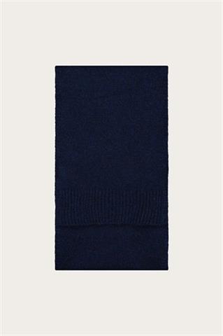 Granatowy szal damski z wełną merino 87474 - 633611