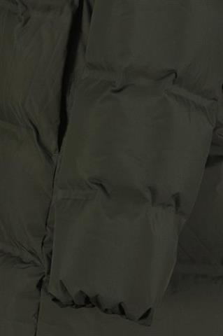 Puchowy płaszcz damski w kolorze khaki 87453 - 640371