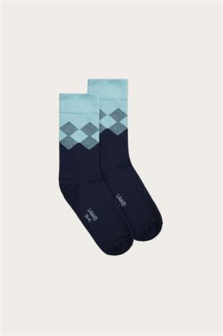 Granatowe skarpety męskie z bawełną 76068 - 645381