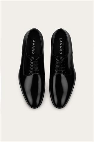 Czarne skórzane buty męskie 58907 - 646571