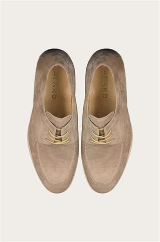 Beżowe buty męskie zamszowe 75167 - 653901