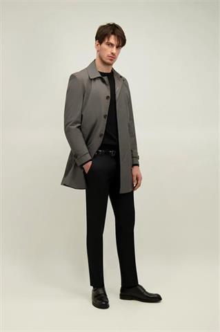 Płaszcz męski w kolorze khaki z bawełną 20042 - 657101