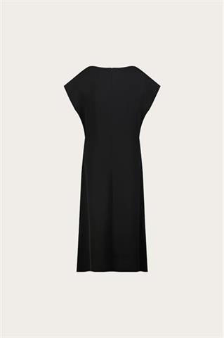 Czarna sukienka z wiązaniem 57802 - 659871