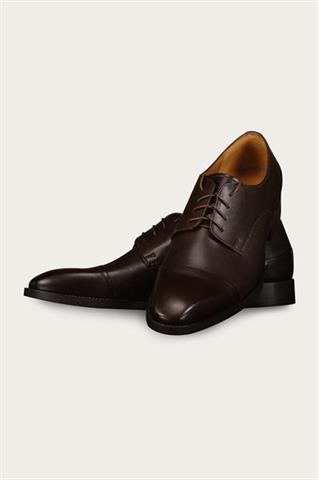 Ciemnobrązowe skórzane buty męskie 58946 - 659921