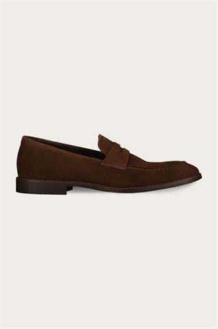 Brązowe zamszowe buty męskie 58950 - 663671
