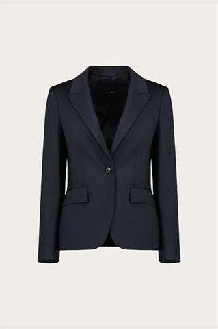 Granatowa marynarka damska z wełną - tkanina Miroglio Lana 87743 - 678871