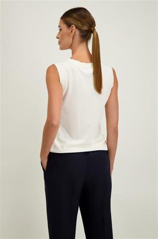 Biały top damski z&nbsp;bawełny i&nbsp;jedwabiu 87604 - 680741