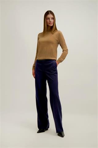 Beżowy golf damski z wełny merino - 100% merino 87117 - 681691