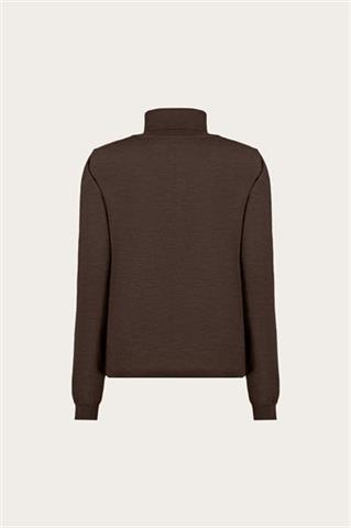 Brązowy golf damski z wełny merino 87760 - 687781