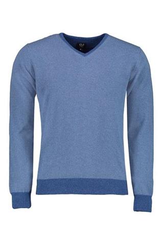 Niebieski sweter męski V-Neck 73817 - 81511